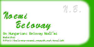 noemi belovay business card